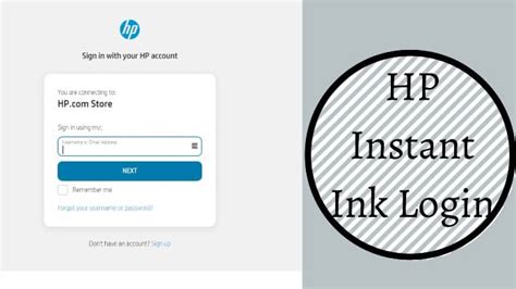 hp connected instant ink login